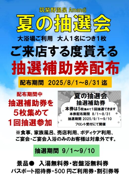 夏の抽選会のサムネイル